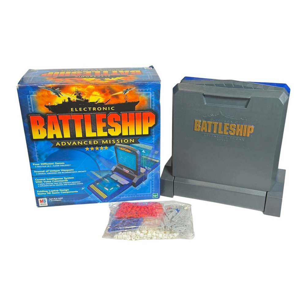Electronic Battleship Advanced Mission Game MB 2000 Complete Tested & Working